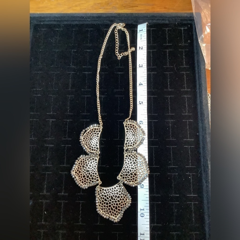 Gold & Silver Tone Lotus Petal Necklace